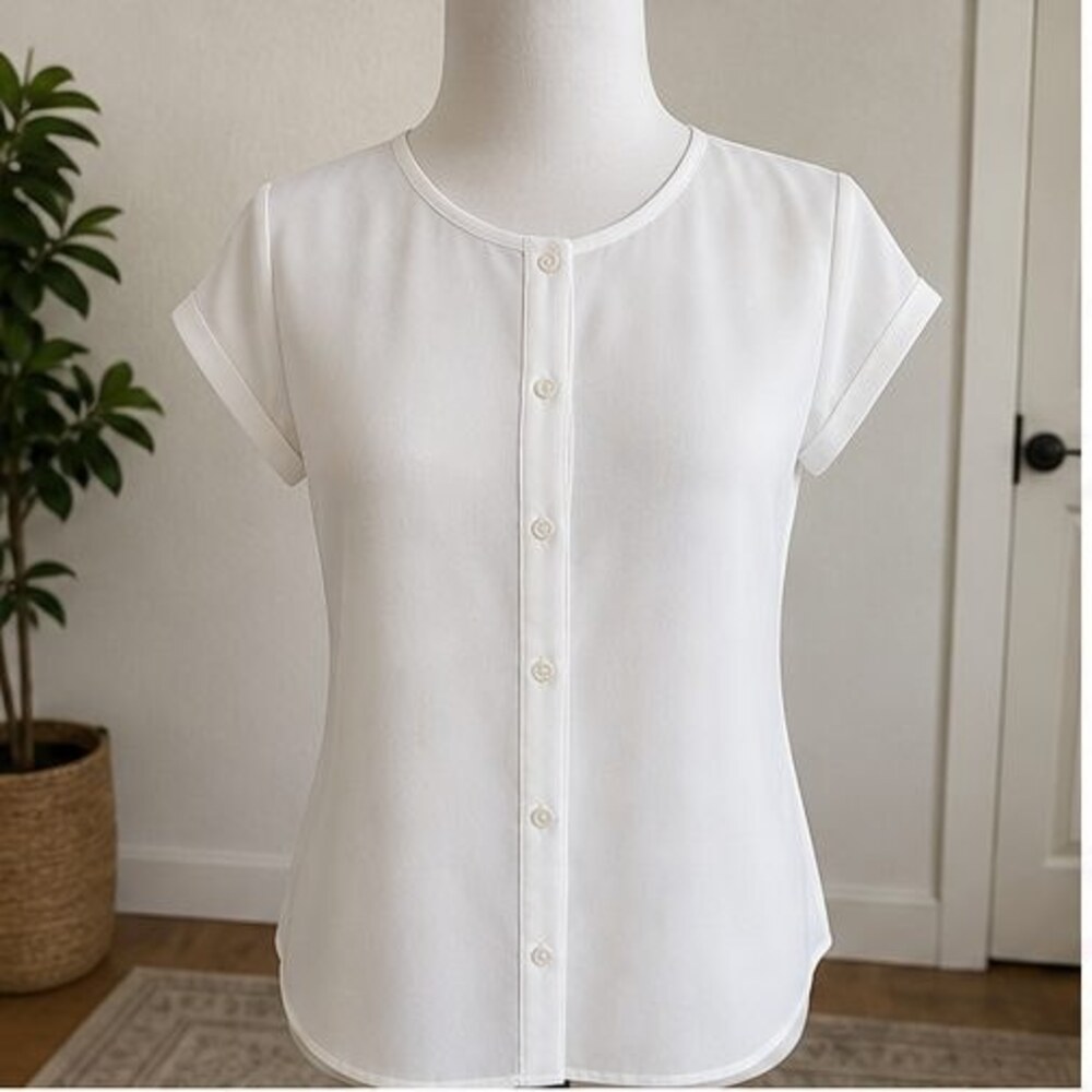 White Button Blouse